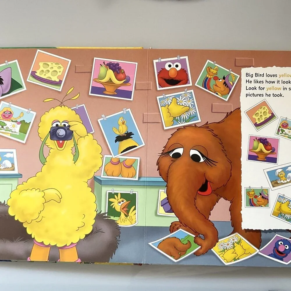 VINTAGE SESAME STREET ELMO & FRIENDS LOOK AND FIND BIG BOOK